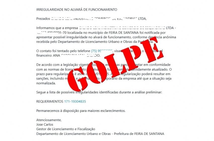  Golpistas tentam usar Sedur para obter informações de empresas