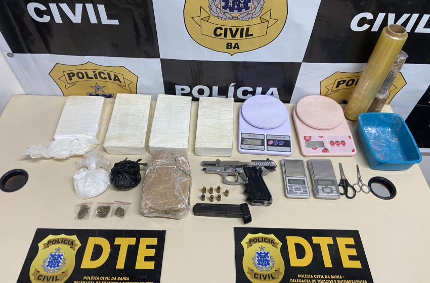 Polícia prende suspeito com drogas e arma em Feira de Santana
