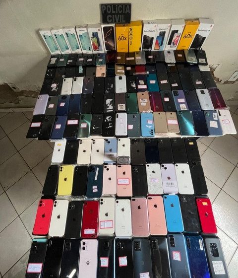 Operação da Polícia Civil apreende mais de 200 celulares em Capela do Alto Alegre