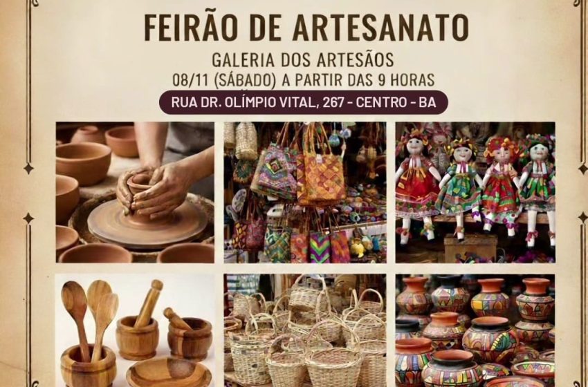 Galeria Municipal do Artesão de Feira promove Feirão no dia 8 de novembro