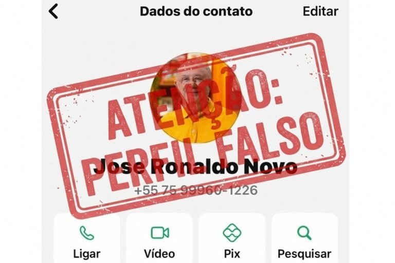  Perfil falso do prefeito José Ronaldo é criado no WhatsApp para aplicar golpes
