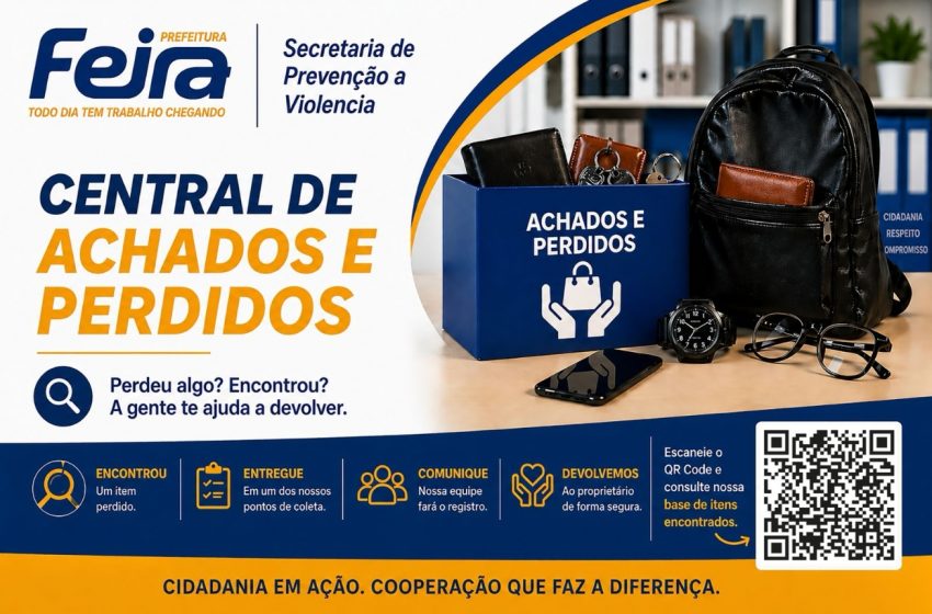  Prefeitura amplia acesso à Central de Achados e Perdidos com uso de QR Code
