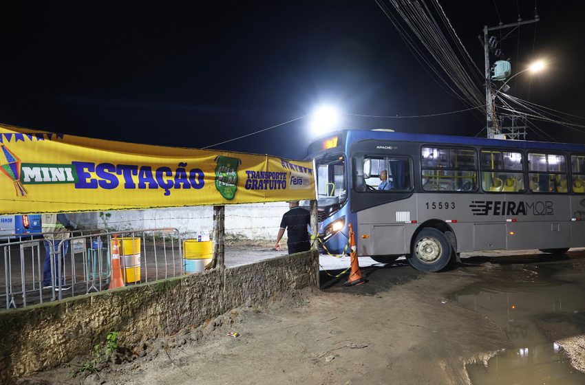  Transporte gratuito recebe aprovação do público no Arraiá de Feira