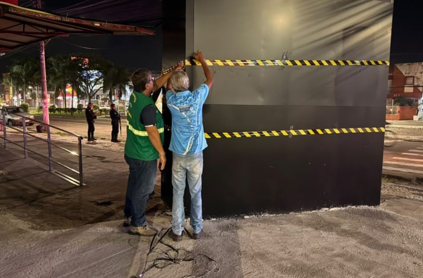  SEMMAM interdita quatro painéis de LED em mais uma etapa da Operação Feira mais Limpa